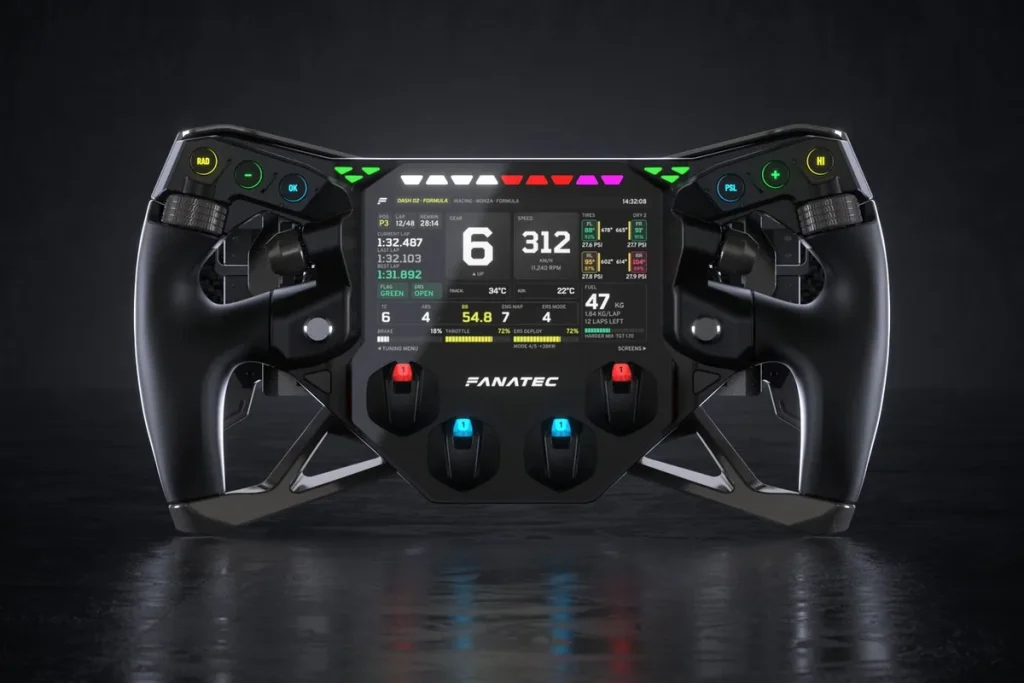Fanatec presenta el Project Obsidian, un volante con pantalla de 5 pulgadas para 2027 Fanatec presenta el Project Obsidian, un volante con pantalla de 5 pulgadas para 2027