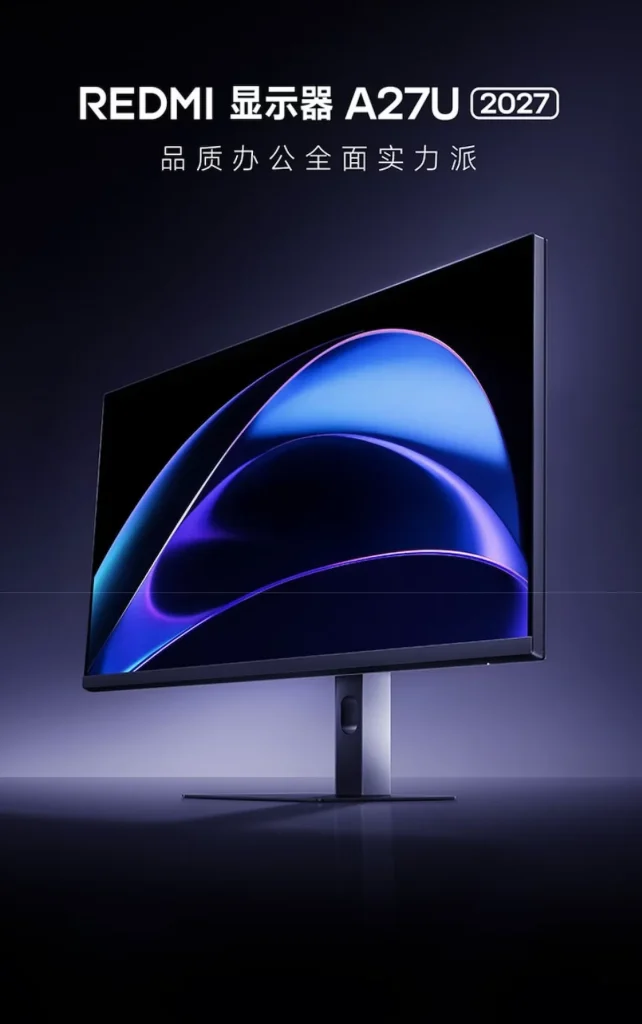Monitor REDMI A27U 2027 de Xiaomi mostrado de frente