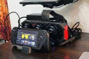 Una Radeon RX 9070 XT externa lleva a la ROG Xbox Ally X a 151 FPS en Cyberpunk 2077 Una Radeon RX 9070 XT externa lleva a la ROG Xbox Ally X a 151 FPS en Cyberpunk 2077