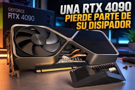 Una RTX 4090 Founders Edition pierde parte del disipador