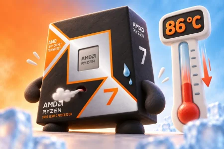 Un Ryzen 7 9800X3D a 95 °C con AIO de 360 mm baja a 86 °C solo con actualizar la BIOS Un Ryzen 7 9800X3D a 95 °C con AIO de 360 mm baja a 86 °C solo con actualizar la BIOS