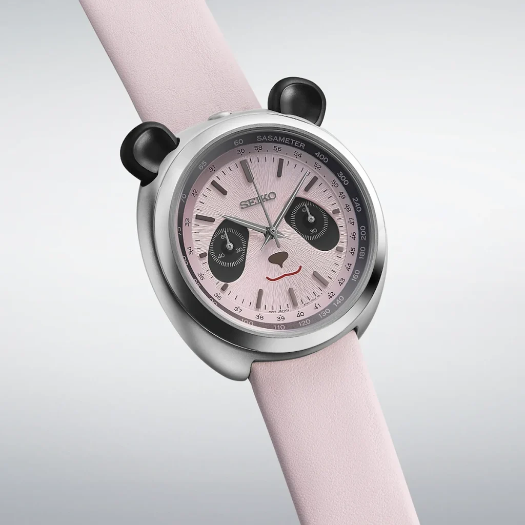 The Seiko Power Design Project Panda Chronograph in pink