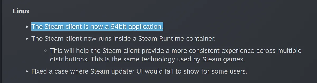 Steam para Linux por fin da el salto a 64 bits en su cliente