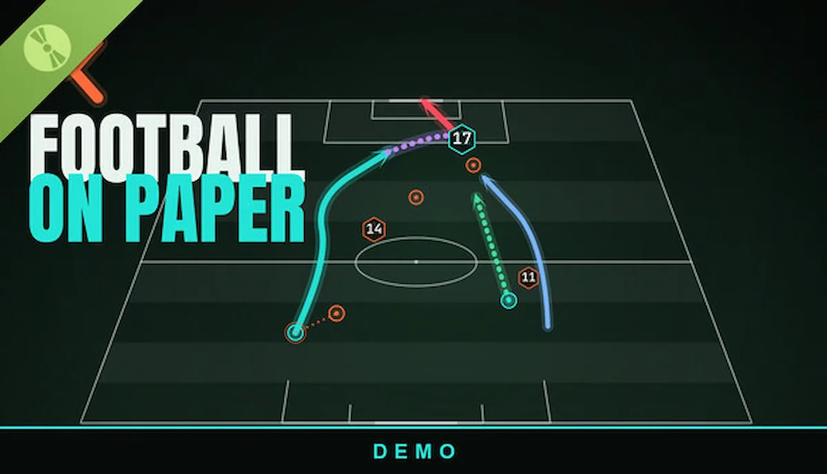 Escena del juego Football on Paper, con demo gratuita en Steam