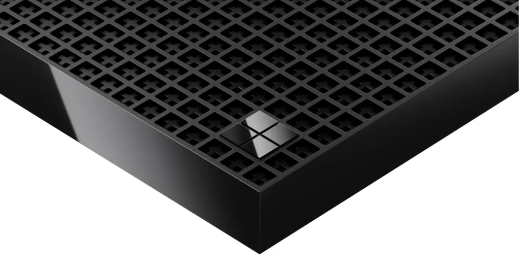 Parte inferior del Surface RTX Spark Dev Box negro en dos renders, sobre el Surface Dev Box precio