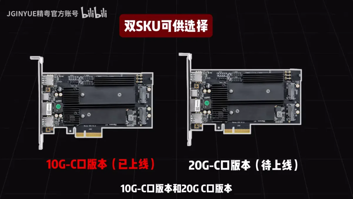 tarjeta expansión JGINYUE B650 — AMD B650 chipset lands on a $58 PCIe expansion card with four M.2 slots