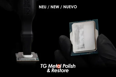 Thermal Grizzly accesorios limpieza — Thermal Grizzly pule matrices y disipadores con su nueva pasta TG Metal Polish