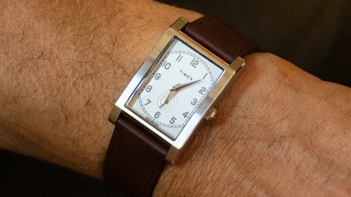 Timex WM Brown Rectangle watch