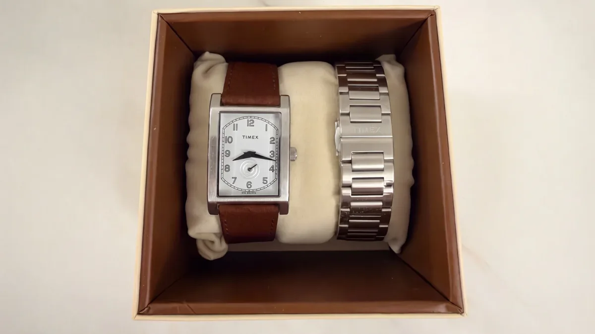 Timex WM Brown Rectangle watch
