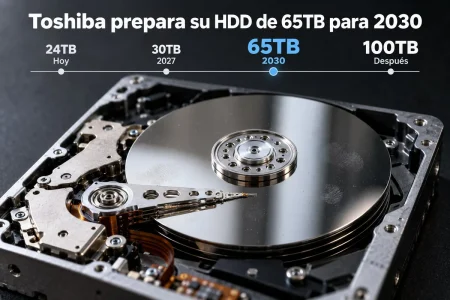 Toshiba prepara su HDD 65TB para 2030 al duplicar producción Toshiba 65TB HDD 2030 — Toshiba prepara su HDD 65TB para 2030 al duplicar producción