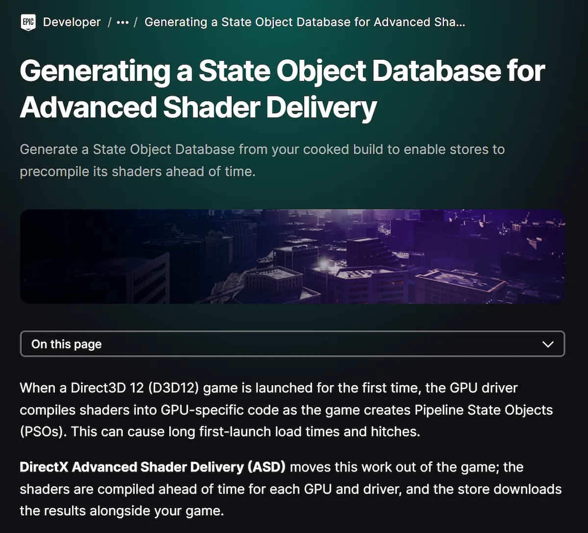 Unreal Engine 5.8 incorpora el soporte de Advanced Shader Delivery de Microsoft para reducir los tirones por compilación de shaders
