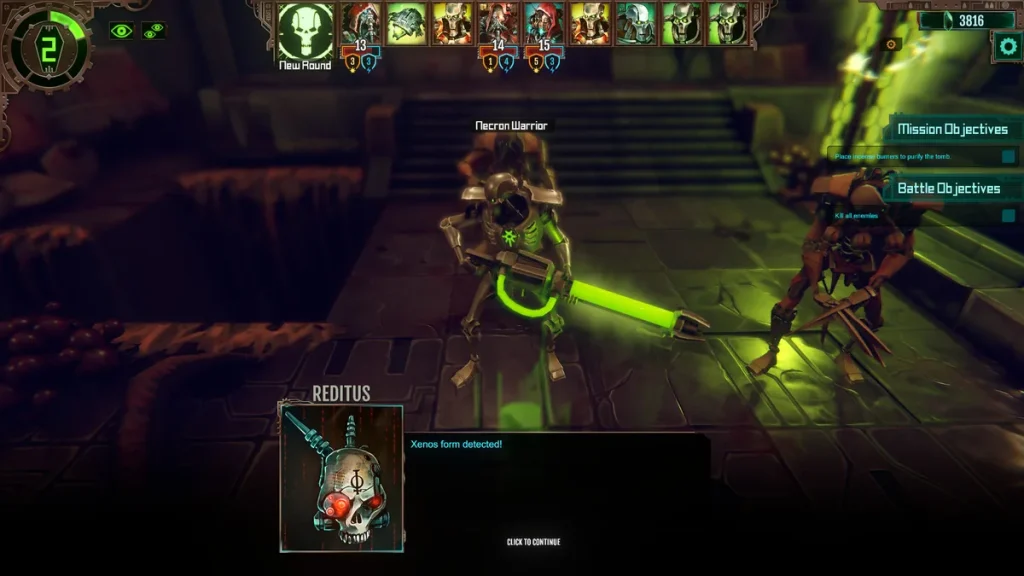 warhammer 40000 mechanicus — Pictured: a gameplay screenshot from Warhammer 40,000: Mechanicus.