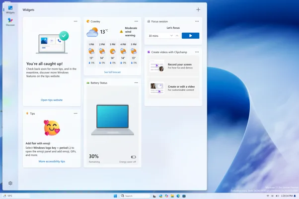 El estado de batería muestra el nivel de carga del Surface Laptop 7th Edition