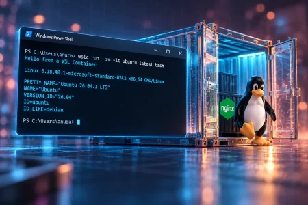 Lanzar nginx o PostgreSQL desde PowerShell sin Docker Desktop ya es posible con wslc en Windows wsl docker — Lanzar nginx o PostgreSQL desde PowerShell sin Docker Desktop ya es posible con wslc en Windows