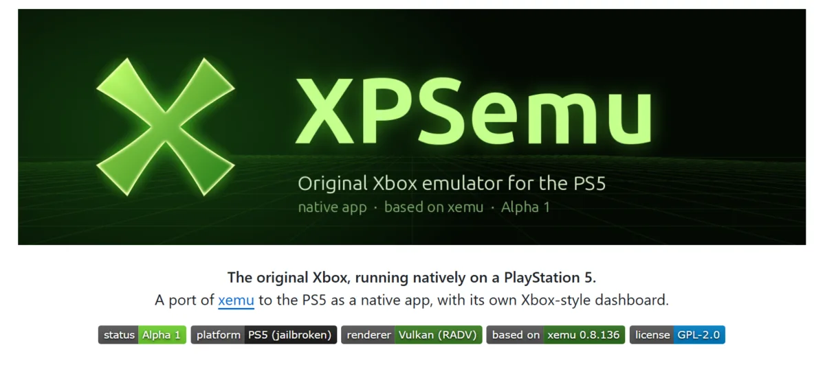 XPSemu PS5 emulador Xbox — Modded PS5 now runs original Xbox games, Xbox 360 and PC support are also in development